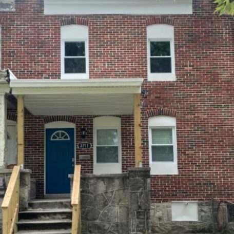 residential front brick wall